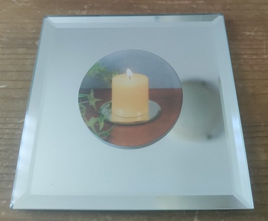 Amadeo facetgelepen spiegel/ondezetters voor o.a. kaarsen en natuursteen