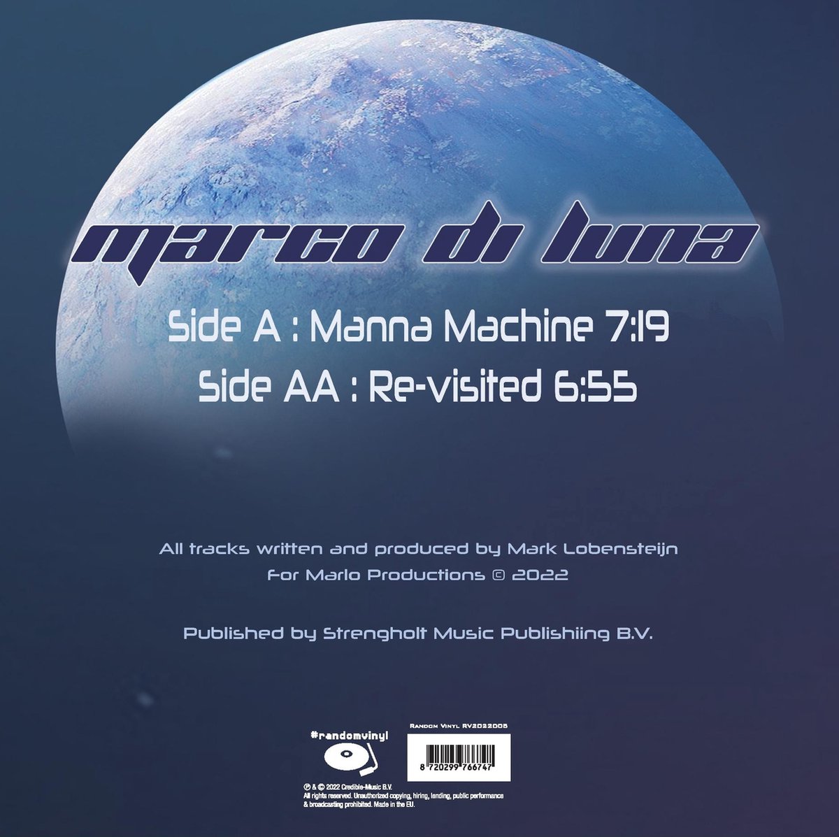 Marco Di Luna - Manna Machine Vinyl 12 ich Discosingle