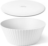 Kunststof serveerschaal / saladeschaal - Nettuno - XL (∅ 30 x H 12 cm) - Sneeuw wit