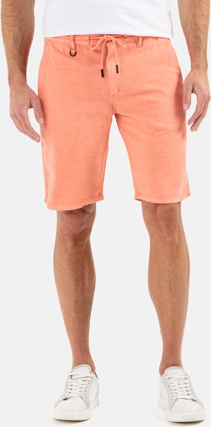 camel active Chino shorts gemaakt van katoen/linnenmix - Maat menswear-34IN - Rood