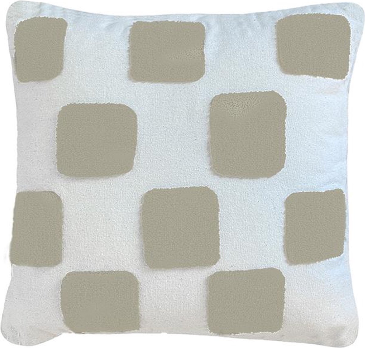OPJET Kussen Naturel Ecru Tegels 40X40Cm