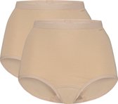 Ten Cate Basics organic cotton stretch high waist beige 2-pack voor Dames | Maat XXL