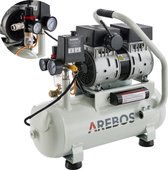 Compresseur d'air AREBOS avec réservoir sous pression 500 W et 12L sans huile Compresseur 89L