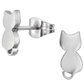 CS Joy - Boucles d'oreilles chat - Acier chirurgical - 5 x 10 mm