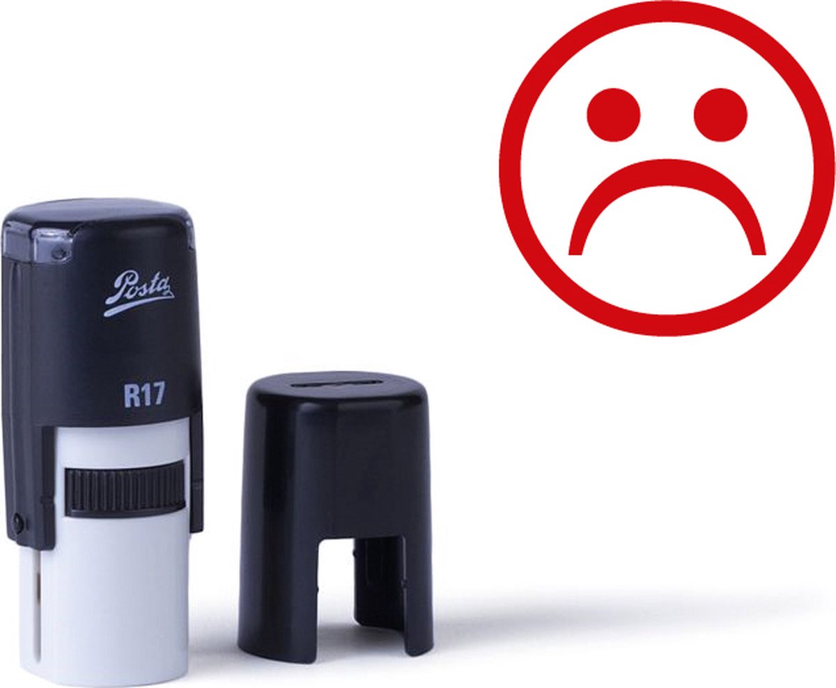 Smiley-stempel | Teleurstelling | Ø16mm | Rood