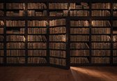 Fotobehang - Vlies Behang - Boekenkast met Geheime Deur - Bibliotheek - 416 x 290 cm