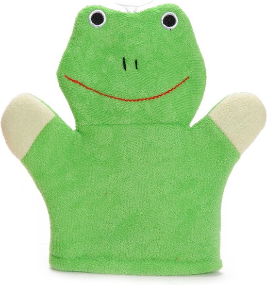 Badhandschoen voor Kinderen Groene Kikker Baby Shower Glove Douche