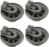 4pcs - roue de panier inférieure - roues de panier pour lave-vaisselle - convient pour Bosch Siemens Atag Balay Neff