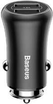 Baseus USB-A Oplader Auto Snellader (Quick Charge 3.0 poorten) - Autolader Sigarettenaansteker - Voor iPhone 8/10/11/12/13 - Samsung - Android - Zwart - CCALL-GB01 - WS
