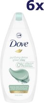 6x Dove Douchegel - Purifying Detox Green Clay 500ml