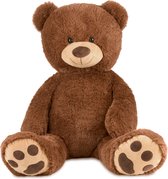 BRUBAKER - XXL Teddybeer 100 cm - Bruin - Knuffel - Pluche Knuffelbeer - Cadeau - Teddybear Groot - Knuffelbeer - Cadeau