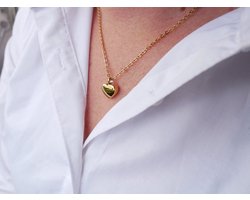 Ashanger met Ketting - As Ketting Urn - Assieraad Goudkleurig - Hart - 18k Verguld