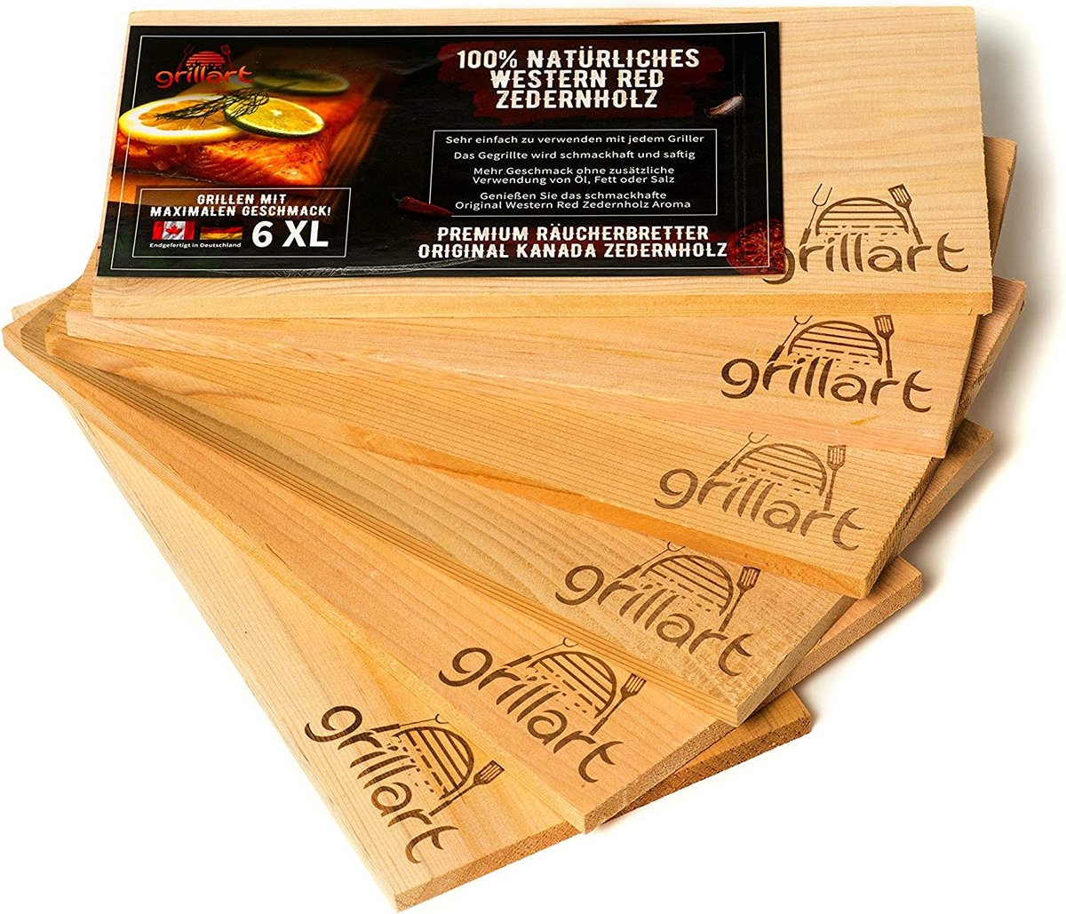 XL-grillplanken, cederhouten plank om te grillen, rookplanken van cederhout, gemaakt van 100% natuurlijk Western Red cederhout voor een bijzondere barbecue-smaak