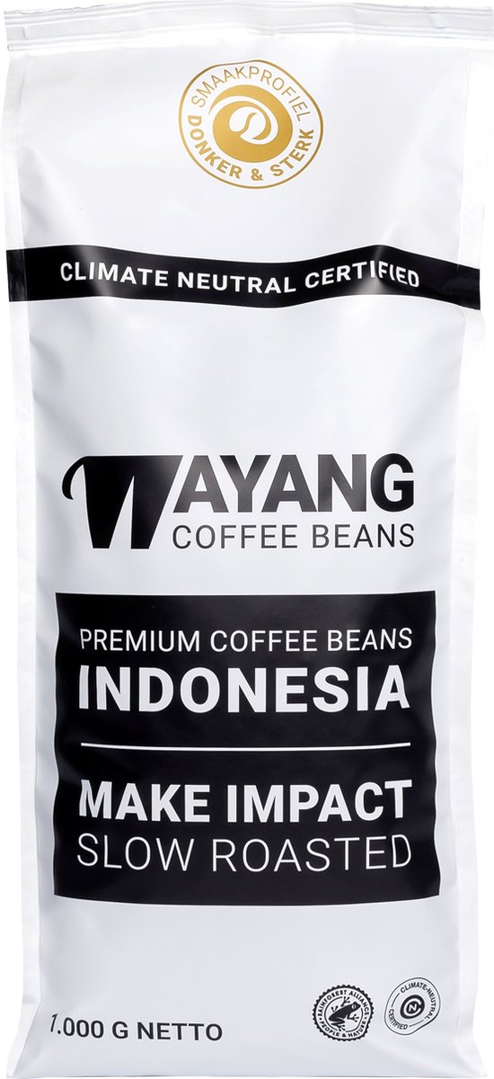 Wayang coffee beans - Donker & Sterk - 8 x 1.000 gram
