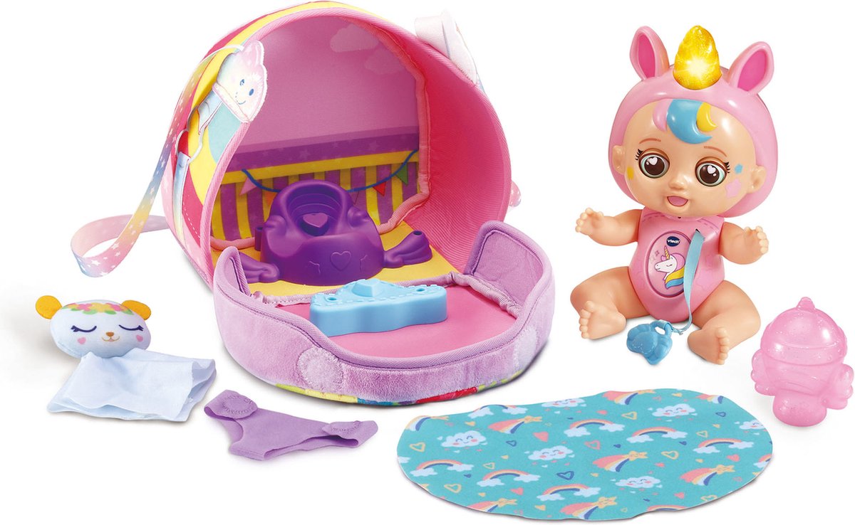VTech Little Love Lilou Gaat Overal Naar Toe – Educatief Speelgoed – met Schattige Tas & Baby Bedje – Van 1 tot 6 jaar