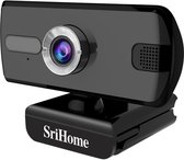 SriHome SH004 Webcam - Hoge resolutie, 3MP 2048x1536 pixels! - Grote kijkhoek van 110 graden - Microfoon - Verstelbare Monitor beugel - Plug & Play!