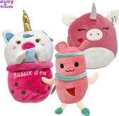 Happy Trendz® - set of 3 Plushe Knuffels 35cm 25cm - bubble tea boba knuffel - special - set girly - cadeau - gift