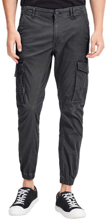 Pantalon cargo Jack & Jones Paul en coton stretch noir