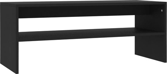 vidaXL - Salontafel - 100x40x40 - cm - bewerkt - hout - zwart