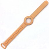 Premium Siliconen Armband geschikt voor Apple AirTag voor Kinderen - Oranje - AirTag-sleutelhanger Hoesje Kind - Polsband GPS Horloge Kind - Tracker Houder Armband - Trackers Band - Kinder Horloge - Peuter - Polsband GPS Horloge Senioren - DELAGO