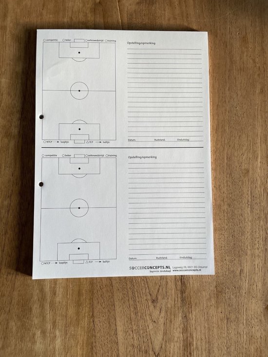 Taktisport Voetbalcompetitieboek - 5-delige set - Met trainersboek - A6 - Voetbal trainingsmateriaal