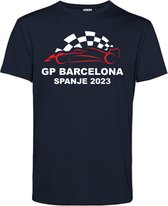 T-shirt GP Barcelona 2023 | Formule 1 fan | Max Verstappen / Red Bull racing supporter | Navy | maat L