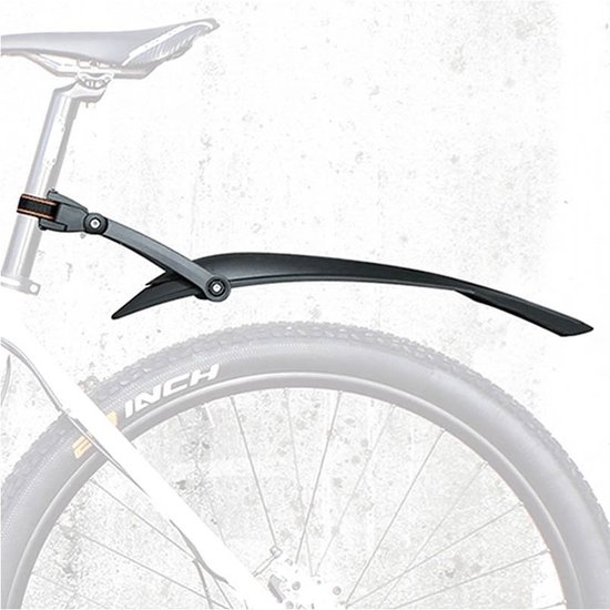 Zwart SKS X-Blade II achterspatbord gemonteerd op een zadelpen.