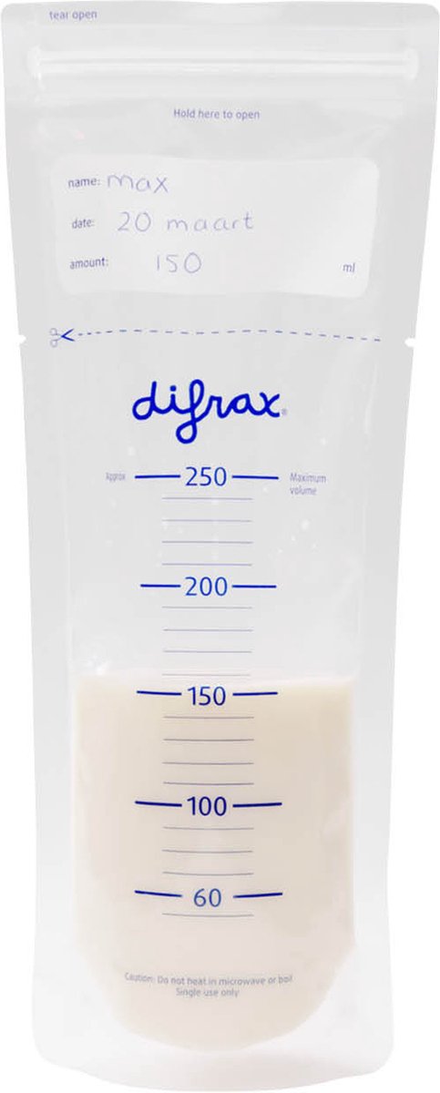 Difrax Moedermelk Bewaarzakjes - 3+1 Producten gratis!