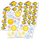 Slaap Lekker Stickers - Sweet Dreams Stickerpakket - 93 Stickers Thema Slapen - Sweet Dreams Baby Stickers - 5 vellen stickers | Klein Kadootje Kind | Kinderverjaardag Cadeautje | Lekker Slapen | Leuk Belonen | Beloningsstickers | Kleuterstickers