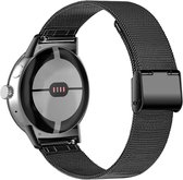 Milanees bandje - geschikt voor Google Pixel Watch / Pixel Watch 2 - zwart