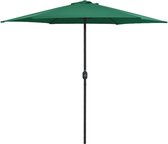 vidaXL - Parasol - met - aluminium - paal - 270x246 - cm - groen