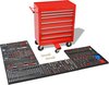 vidaXL Chariot à outils avec 1125 outils acier rouge