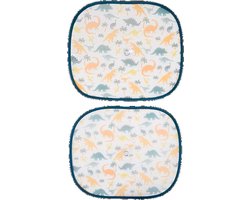 SOROH | Zonnescherm Auto | Zonwering | Zijruit | UV Protectie | 2 Stuks | met UV Protectie voor Baby en Kind | Groene| Zonwering Zijruiten | 2 stuks | 36 x 45 cm