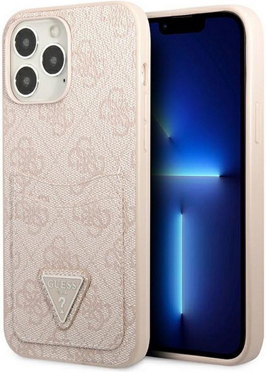 Guess 4G Double Card Back Case - geschikt voor Apple iPhone 13 Pro Max (6.7") - Roze