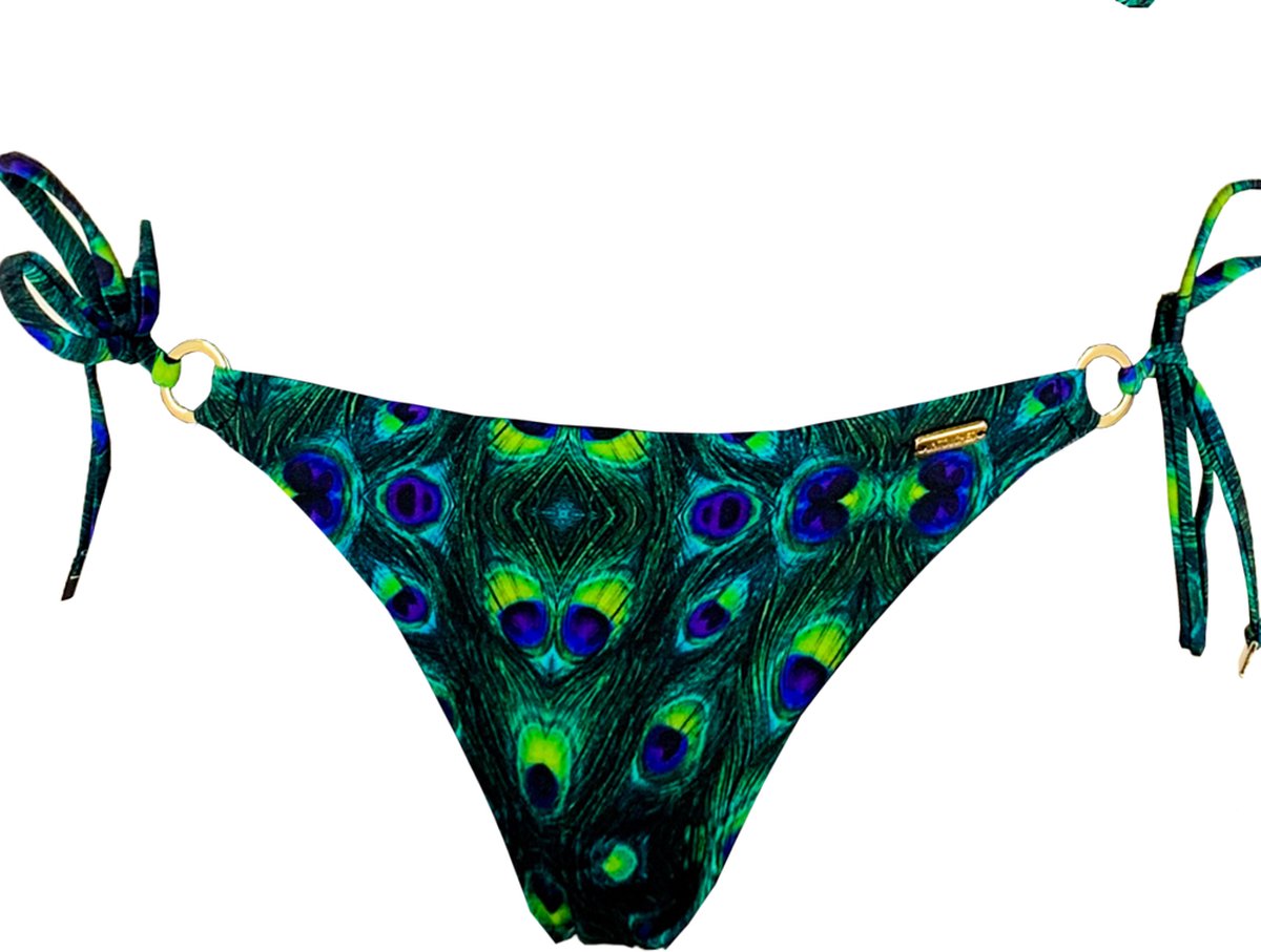 Untouched - Bikini bottom XS Green Peacock - Beachwear - Bikini broekje dames - Bikini dames - Strandkleding