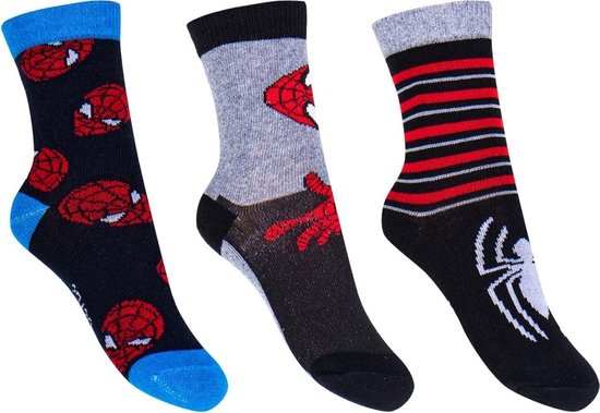 Spiderman - Marvel - sokken per setje van 3 stuks. Maat 23/26 cm.