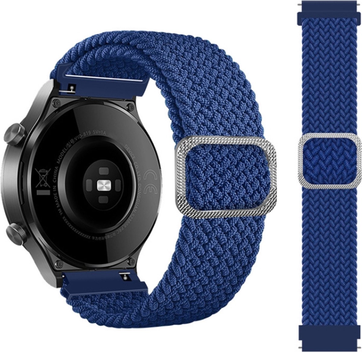Nylon bandje - geschikt voor Garmin Vivoactive 4 / Venu 2 / Venu 3 / Forerunner 255 / 265 - blauw