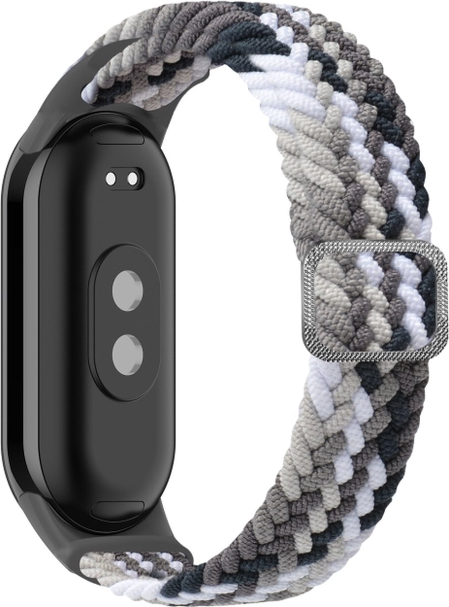 Nylon bandje - geschikt voor Xiaomi Mi Band 10 / 9 / 8 / Xiaomi Smart Band 10 / 9 / 8 - grijstinten