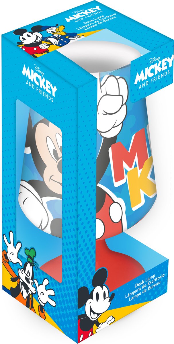 Disney Mickey Mouse tafellamp/bureaulamp/nachtlamp voor kinderen - rood - 18 x 9 cm van Disney — afbeelding 3