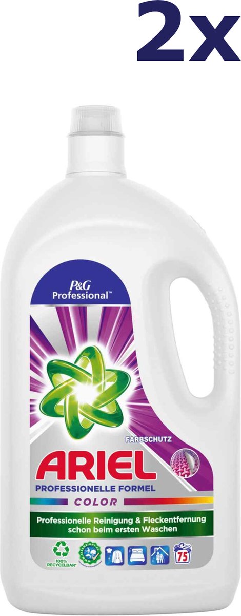 Goedkoopste 2x Ariel professional wasmiddel color 75sc