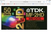 50x TDK 1.44MB MF-2HD FORMATTED FLOPPY DISKETTE MS-DOS 2-HD