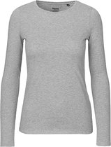 Ladies Long Sleeve T-Shirt met ronde hals Sport Grey - S
