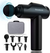 Bol.com Goldelux Massage Gun Prime - 99 Snelheidsniveaus - 8 Opzetstukken - Sport en Relax Massage Apparaat - Professioneel - Fi... aanbieding