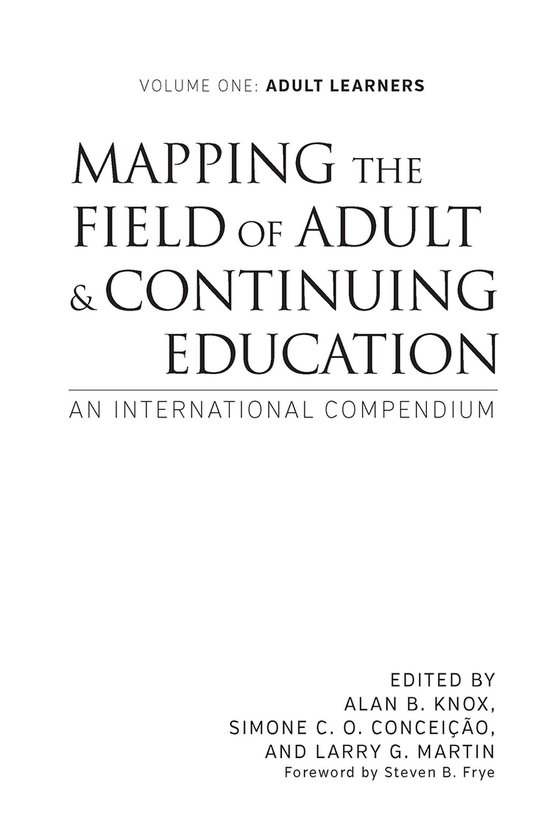Mapping the Field of Adult and Continuing Education - cover