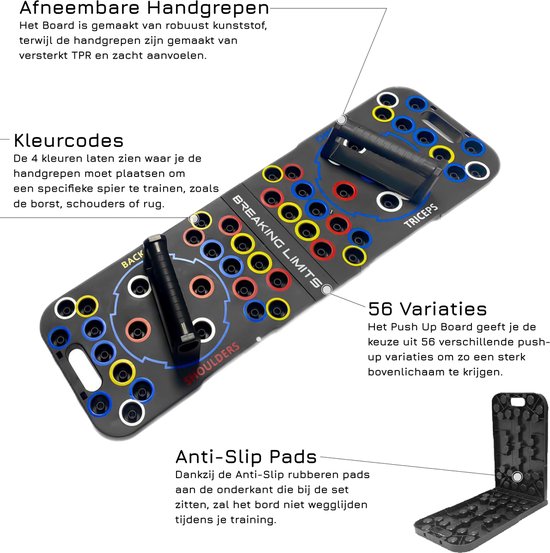 ZYLARO - 36-en-1 - Push up board - Poignées pour pompes