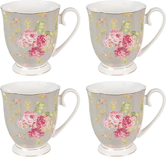 Beker wilde bloemen, Fabrique en Coree, set 2