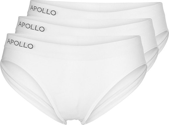 Apollo - Dames slip - Wit - Maat L - 3-Pack - Dames ondergoed - Sloggie ondergoed - Dames boxershort