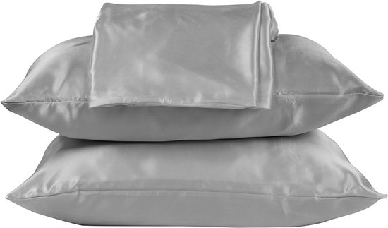 Set Housse de Couette Beauty Pillow ® - Argent 200x200/220