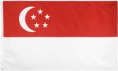 VlagDirect - Singaporese vlag - Singapore vlag - 90 x 150 cm.