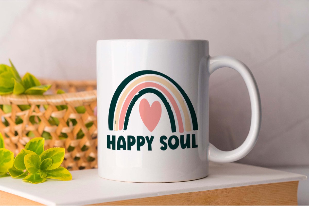 Mok Happy Soul - Love - Gift - Cadeau - Coffee - Baby - Luck - Soul - Wild - Geluk - Ziel - Cute